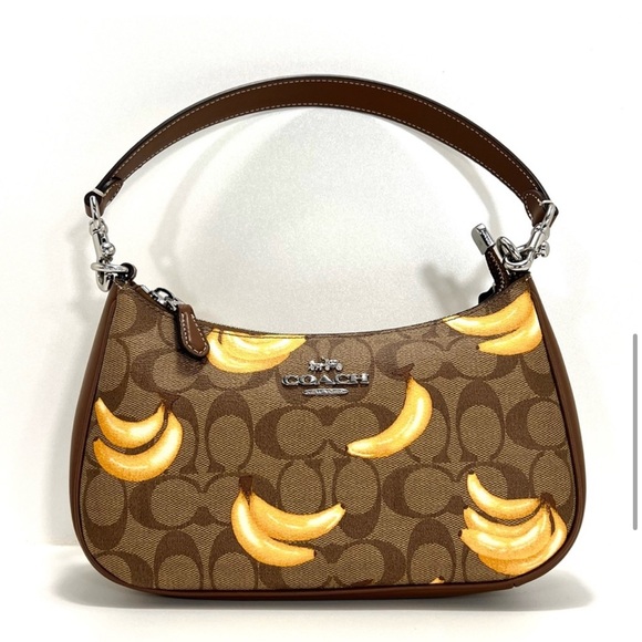 COACH Banana Brown Nolita In Signature Print - Picture 3 of 12